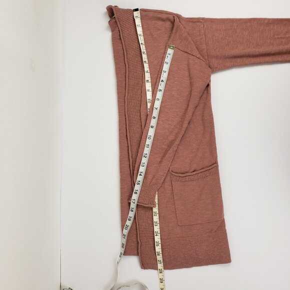 Madewell XXS Dusty Rose Pink Cardigan Sweater Pockets Cotton Blend Women - Picture 9 of 13
